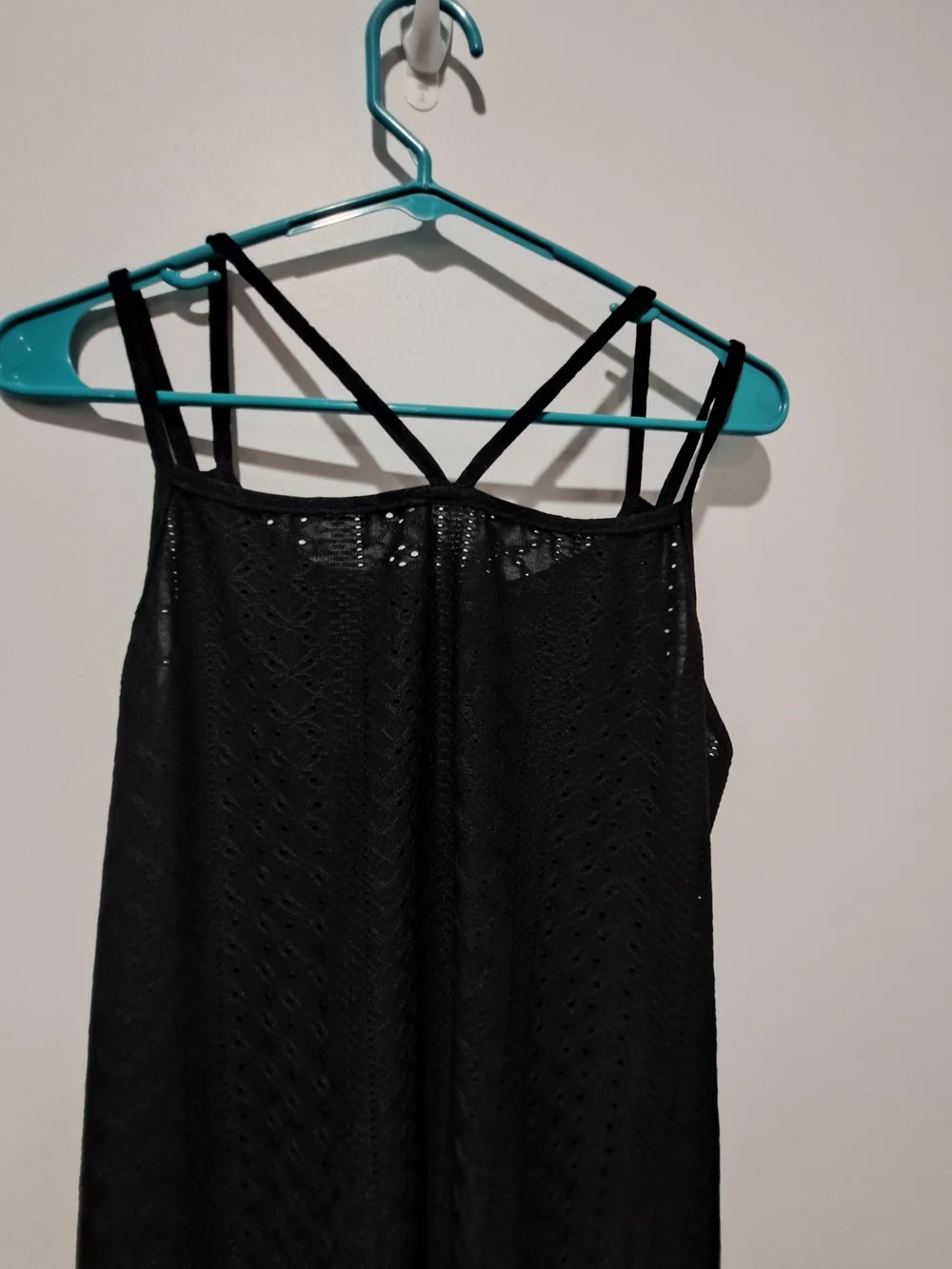 SHEIN Black Strappy Midi Dress with Crisscross Back